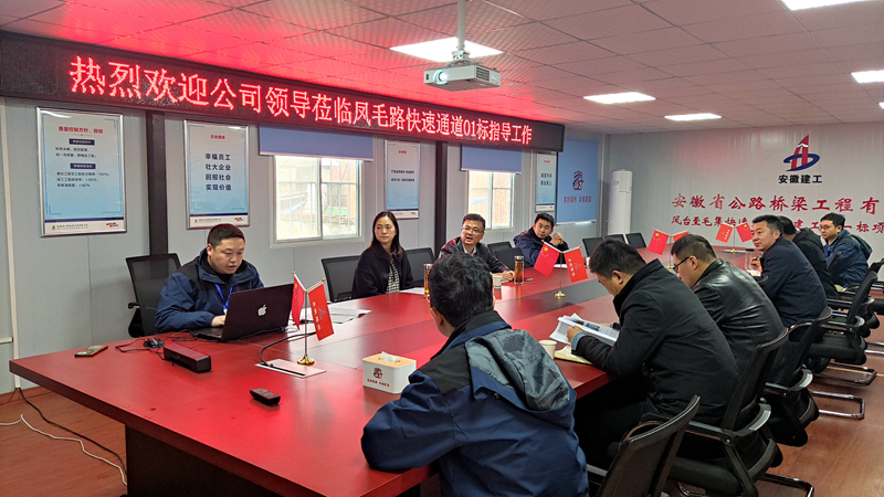公司黨委副書(shū)記、工會(huì)主席王勝利到鳳毛快速通道01標(biāo)檢查指導(dǎo)工作